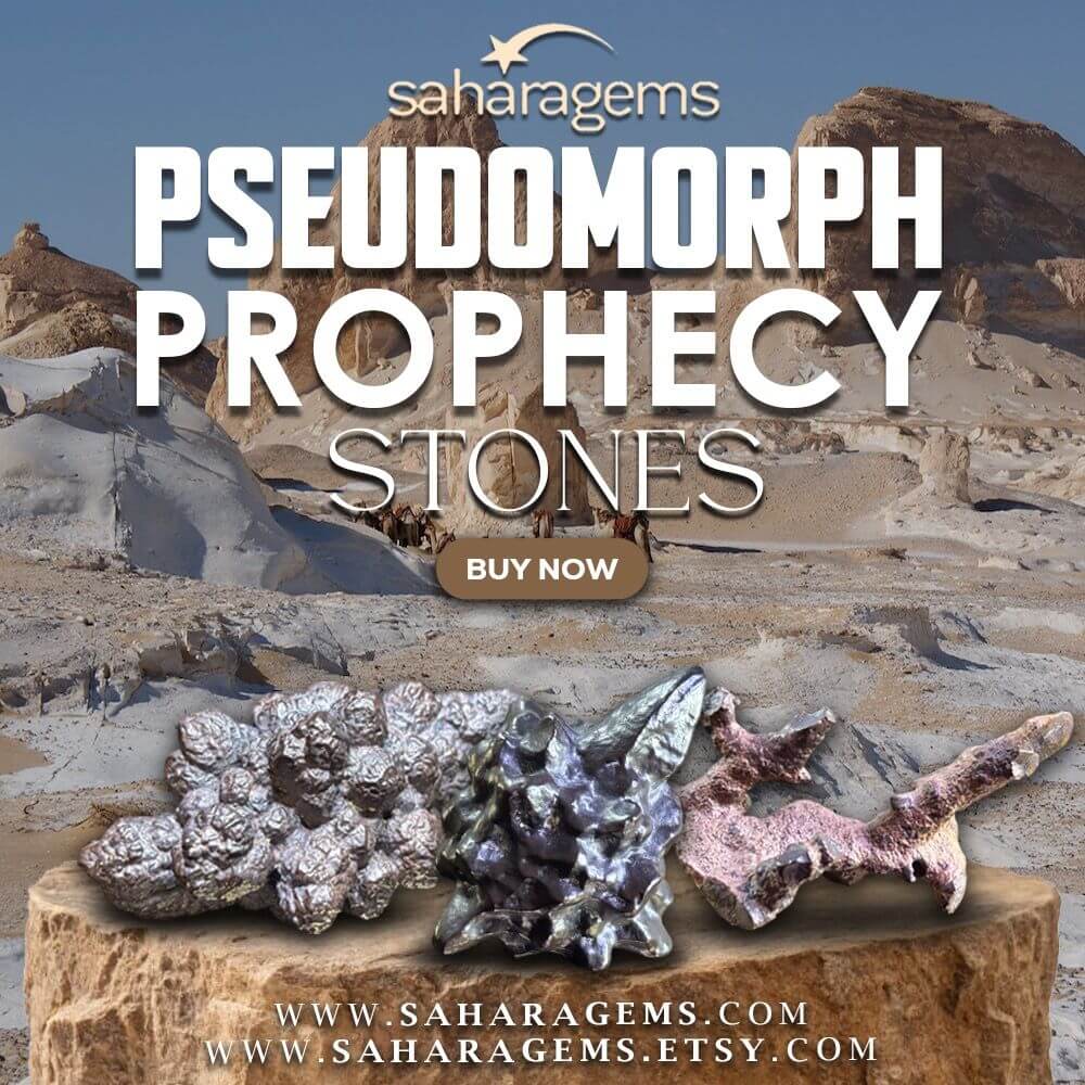 saharagems collection meteorites pseudomorph prophecy stones