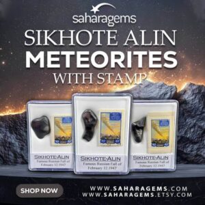 sikhote alin meteorites with stamp for sale saharagems